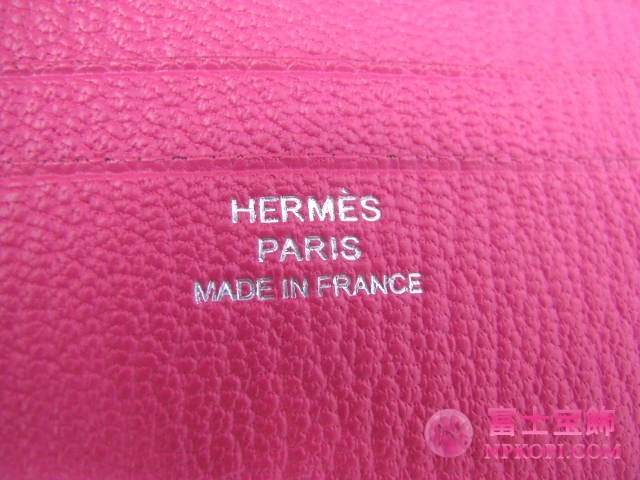 エルメスエヴリンコンパクトジップローズティリアン（金具：シルバー）HERMES328028